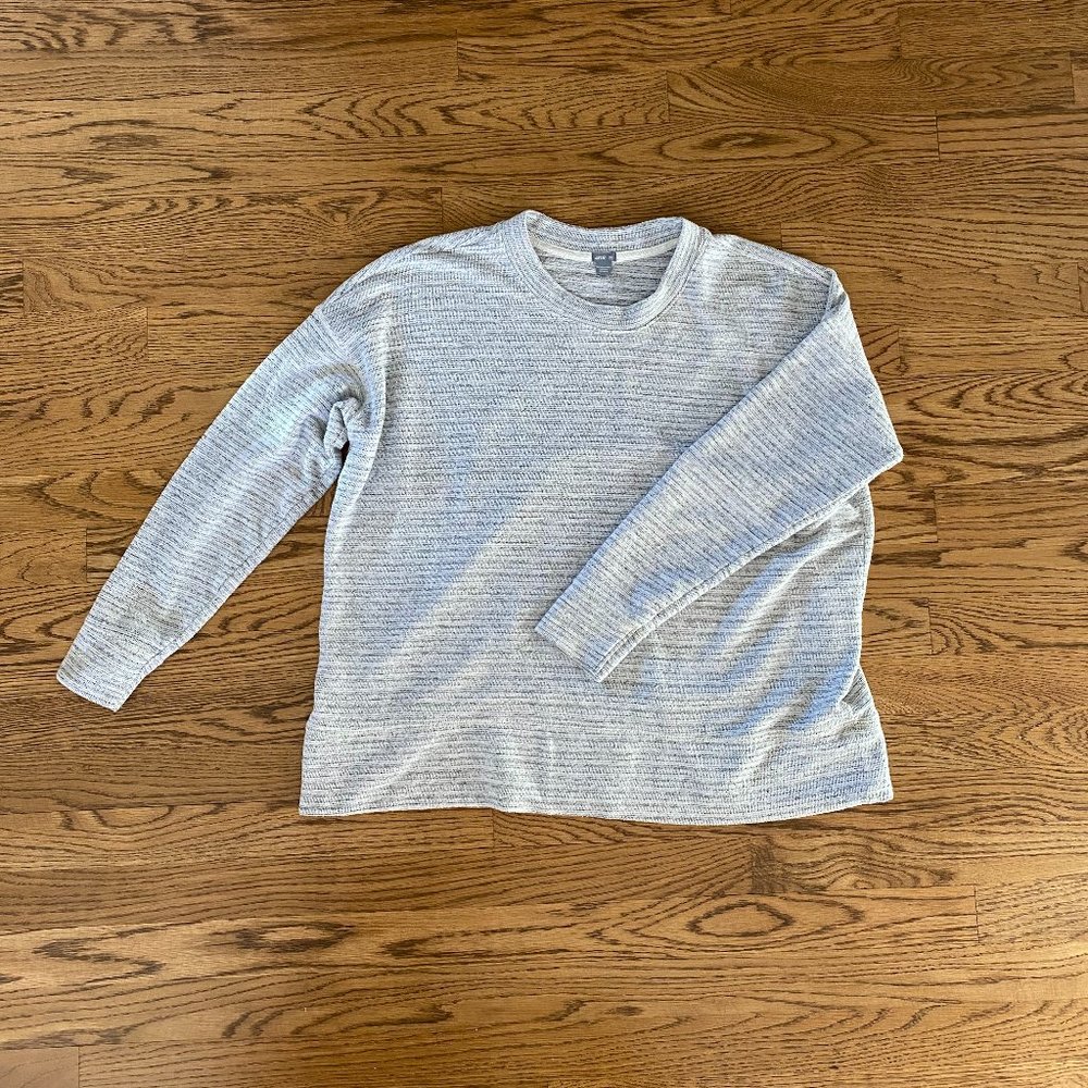 Aerie Oversized Top, Grey Heather, Size Small